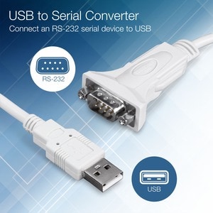 TRENDnet USB to Serial 9-Pin Converter Cable, Connect a RS-232 Serial Device to a USB 2.0 Port, Supports Windows & Mac, US