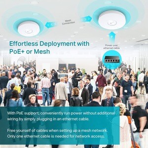 Points d'accès sans fil TP-Link EAP650 - Bi bande - IEEE 802.11 a/b/g/n/ac/ax - 2,93 Gbit/s - 2,40 GHz, 5 GHz - Interne - 