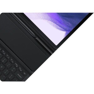 Samsung Book Cover Keyboard/Cover Case (Book Fold) for 31.5 cm (12.4") Samsung Galaxy Tab S7+ Tablet - Black - Bacterial R