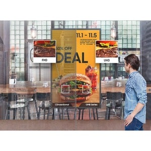Samsung OM55B 1397 mm LCD Digital-Signage-Display - Cortex A72 1,70 GHz - 3840 x 2160 - 3000 cd/m² - 2160p - USB - HDMI - 