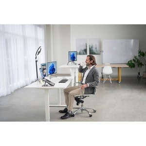 Kensington K87654WW Tischhalterung für Mikrofon, Webcam, Beleuchtungssystem, Ringleuchte - Höhenverstellbar - Aluminium, S