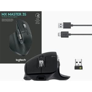 Logitech MX Master 3S - Wireless Performance Mouse with Ultra-fast Scrolling, Ergo, 8K DPI, Track on Glass, Quiet Clicks, 