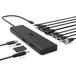 Port Connect USB Type C Docking Station for Desktop PC, Notebook - Memory Card Reader - SD - 60 W - 1 Displays Supported -