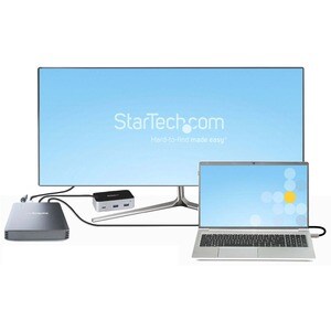 StarTech.com 4 Bay Thunderbolt 3 NVMe Enclosure, For M.2 NVMe SSD Drives, 1x DisplayPort Video and 2x TB3 Downstream Ports