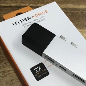 HyperDrive NET GN28N-SILVER 6 Port(s) Dual USB Type C Docking Station for MacBook - Silver - 4K @30Hz - 3840 x 2160 - 4 x 
