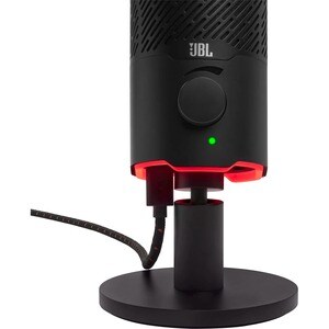 JBL Quantum Stream Electret Condenser Microphone - Black - 20 Hz to 20 kHz - 16 Ohm -37 dB - Omni-directional - Universal 