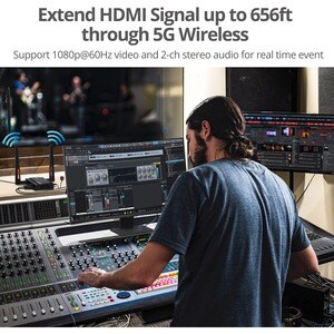SIIG Full HD Wireless HDMI Extender - Receiver - Receives 1080p HDMI A/V signals wirelessly without complicated cable or w
