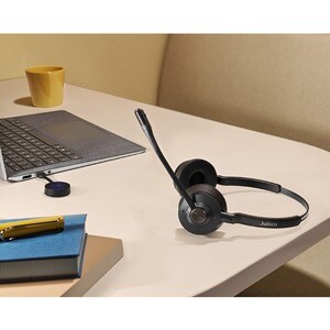 Jabra Engage 55 Headset - Stereo - USB Type A - Wireless - DECT - 492.1 ft - 40 Hz to 16 kHz - On-ear - Binaural - Open - 