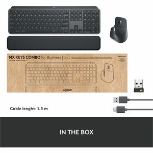 Logitech MX Keys Combo for Business Wireless Gen 2 Keyboard and Mouse - USB Wireless Bluetooth Keyboard - USB Wireless Blu