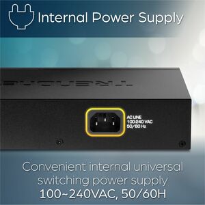 Switch Ethernet TRENDnet TEG-S17D 16 Porte - Gigabit Ethernet - 1000Base-T - TAA Conforme - 2 Layer supportato - 9,19 W Co
