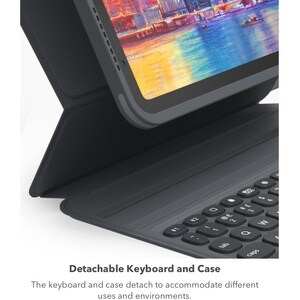 ZAGG Pro Keys Keyboard/Cover Case for 10.9" Apple iPad (10th Generation) Tablet - Black, Gray - Drop Resistant, Impact Res