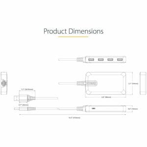 StarTech.com USB Hub - USB 3.2 (Gen 1) Type A - Portable - Space Gray - UASP Support - 5 Total USB Port(s) - PC, Mac, Chro