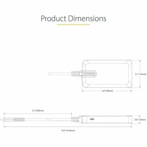 StarTech.com 4-Port USB-C Hub, 5Gbps, Bus Powered, 4x USB-A Ports, Optional Auxiliary Power, Portable USB Type-C Hub, 1ft/