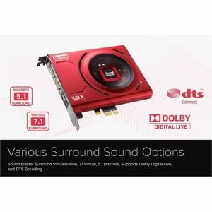 Creative Sound Blaster Z SE Sound Board - 24 bit DAC Data Width - 5.1 Sound Channels - Internal - Creative Sound Core3D - 