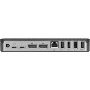 Targus DOCK221 Thunderbolt 3 扩展插口 用于 台式计算机, 笔记本电脑, 显示器, 光驱, 扬声器, 麦克风, 耳机, 硬盘, 打印机, 键盘, 鼠标 - 内存卡阅读器 - SD - 85 W - 黑, 灰 - 符合