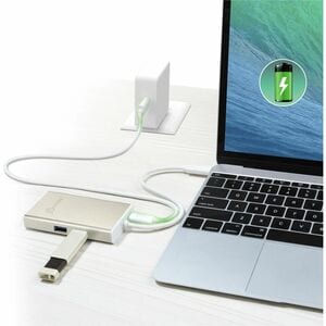 j5create JCA374-N USB Type C Docking Station for Tablet PC, Notebook - Charging Capability - Champagne Metallic - Portable