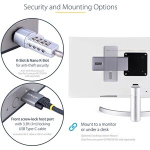 StarTech.com USB-C Docking Station, HDMI/DP/DP Alt Mode USB-C Dock, Triple/Dual 4K, 7x USB Hub, 60W PD, GbE, WWCB certifie