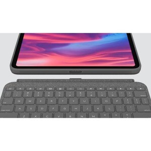 Logitech Combo Touch Keyboard/Cover Case Apple iPad (10th Generation) Tablet - Oxford Gray - Scrape Resistant, Bump Resist