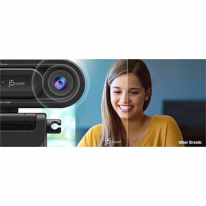 j5create JVU250 Webcam - 2 Megapixel - 30 fps - Black - USB 2.0 Type A - 1920 x 1080 Video - CMOS Sensor - Auto/Manual - 8