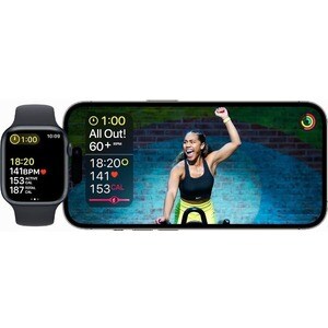 Apple Watch SE Smart Watch - 4.40 cm (1.73") Case Height - 3.80 cm (1.50") Case Width - Midnight Case Color - Midnight Ban