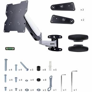 StarTech.com VESA TV Wall Mount, Adjustable Full Motion TV Wall Mount For 23"-55" Displays, Extendable/Tilting/Swivel TV W