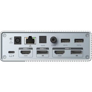 Targus HyperDrive HDG215-EU USB-Typ C Docking Station für Notebook, Tablet-PC, Desktop-PC - Silber - 3 Unterstützte Displa