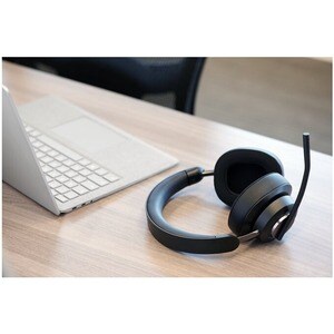 Kensington H3000 Kabellos Über das Ohr, Kopfbügel Stereo Headset - Schwarz - Google Assistant, Siri - Binaural - Geschloss