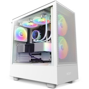 NZXT H5 Flow Computer Case - ATX Motherboard Supported - Mid-tower - Galvanized Cold Rolled Steel (SGCC), Tempered Glass -