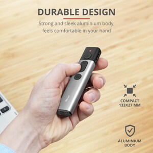 Trust Kazun Pointer - Funkfrequenz - USB 2.0 - 4 Taste(n) - Kabellos - 2,40 GHz - Symmetrisch
