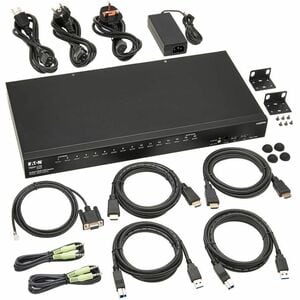 Tripp Lite series B024-H4U16 KVM Switchbox - TAA Compliant - 16 Computer(s) - 1 Local User(s) - 4096 x 2160 - 50 Hz, 60 Hz