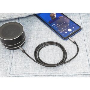 Cable Audio Estereo 3.5mm M-M 3.0M Negro/A - Cable for Teléfono, Sistema del Sonido, Portátil, Altavoz portátil, Tableta, 