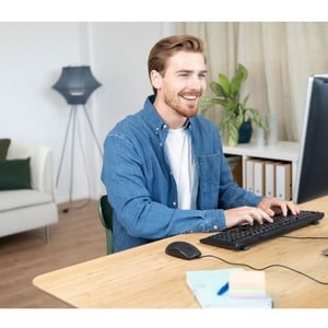 Trust - Kit clavier et souris filaires silencieux, étanche et ambidextre PRIMO