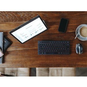 CHERRY KW 9200 MINI Tastatur - Kabel/Kabellos Konnektivität - USB-Typ C Schnittstelle - Englisch (GB) - Schwarz - SX Keysw