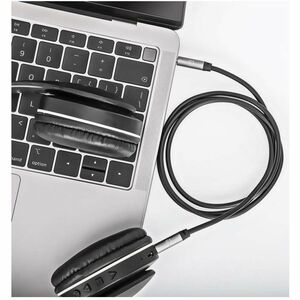 Cable Audio Estereo 3.5mm M-M 1.0M Negro/A - Cable for Dispositivo de audio, Auricular, Altavoz, Smartphone, Portátil, Tab