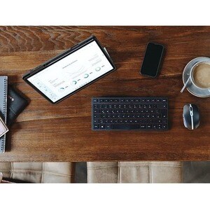 CHERRY KW 9200 MINI Keyboard - Wired/Wireless Connectivity - USB Type C Interface - English (Euro) - Black - SX Keyswitch 