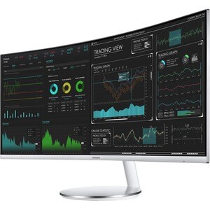 Samsung C34J791WTR 34" Class UW-QHD Curved Screen LCD Monitor - 21:9 - 86.4 cm (34") Viewable - Vertical Alignment (VA) - 