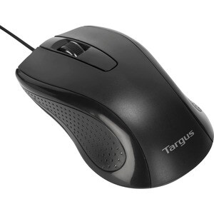 Souris BlueTrace Targus AMU81AMGL Pleine taille - USB Type A - 3 Bouton(s) - Noir - Câble - 1000 dpi - Roulettes avec frei