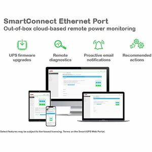 APC Smart-UPS, Line Interactive, 1500VA, Tower, 120V, 8x NEMA 5-15R outlets, SmartConnect Port+Network Card, AVR, LCD - To
