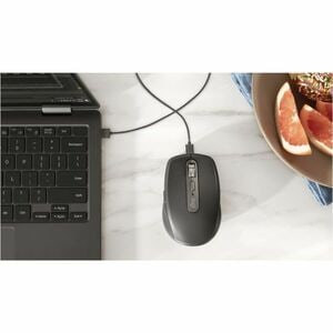 Logitech MX Anywhere 3S Mouse - Bluetooth - USB Type C - Darkfield - 6 Button(s) - Graphite Grey - Wireless - Rechargeable