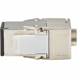 Eaton Tripp Lite Series Cat8 STP Shielded Tool-Free Keystone Jack, 568A/568B, TAA - 1 x RJ-45 Keystone Female - Silver - T