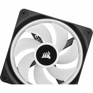 Corsair iCUE QX120 Cooling Fan - 3 x Fan(s) - 63.10 CFM Maximum Airflow - 2400 rpm - Magnetic Dome Bearing - RGB LED - Bla