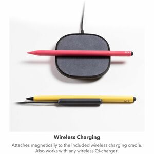 ZAGG Pro Stylus 2 - Wireless Charging Stylus - Yellow - Active Dual-Tip with Capacitive Back-end, Wireless Charging, Palm 