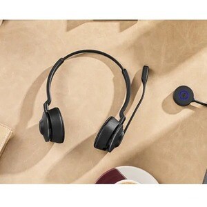 Jabra Engage 55 Wireless On-ear Stereo Headset - Black - Binaural - Open - 15000 cm - DECT - 40 Hz to 16 kHz - Noise Cance