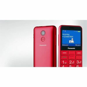 Panasonic Teléfono de fácil uso con pantalla de 2.4" brillante y de fácil lectura. Botones iluminados de gran tamaño. Func