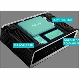 Zotac ZBOX nano ZBOX-CI629NANO Barebone-System - Mini-PC - Socket BGA-1744 - 1 x Intel Core i3 13. Gen. i3-1315U 1,20 GHz 