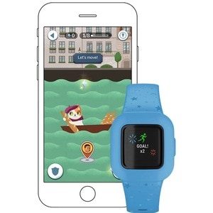 Garmin vívofit jr. 3 Smart Watch - Blue Body Color - Silicone Band Material - Accelerometer - Clock Display, Alarm, Timer 