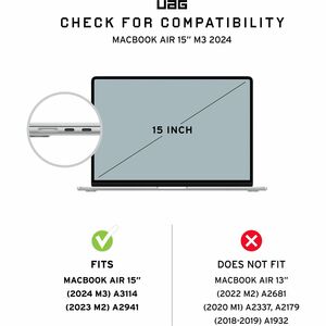 Urban Armor Gear Plyo Series MacBook Air 15" (M2/M3/M4) (2023-2025) Case - Ice/Black - For Apple MacBook Air - Ice, Black 