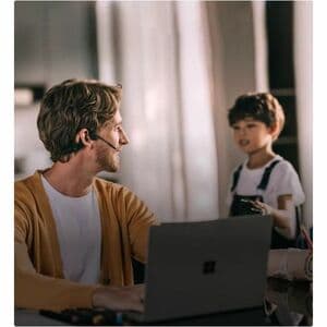 Shokz OpenComm2 UC Wireless Over-the-ear, Behind-the-neck Stereo Earset - Black - Binaural - Open - 2987 cm - Bluetooth - 