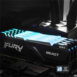 Kingston FURY Beast RAM Module for Motherboard - 64 GB (4 x 16GB) - RGB - DDR4-3200/PC4-25600 DDR4 SDRAM - 3200 MHz Dual-r