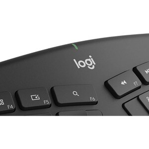 Logitech ERGO K860 Keyboard - Wireless Connectivity - Czech - QWERTY Layout - Black - Bluetooth/RF - 10 m - 2.40 GHz - Win